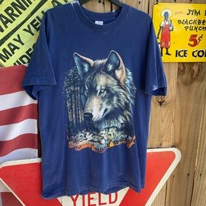 Vintage 80s-90s Grey Wolf T-shirt Size L
